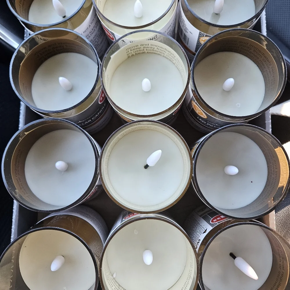 Flameless LED Tube Plastic Pillar Candles